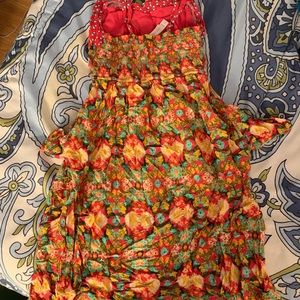 Floral high low dress Size XS